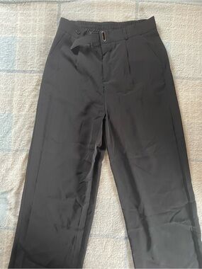 Women's Black Wide-Leg Trousers